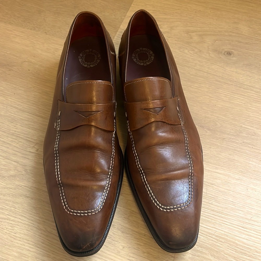 Mezlan brown penny loafers
